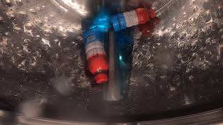 IcePop Prime Bottles with Blue Water in Maytag Washing Machine 12 [upl. by Ecienahs496]