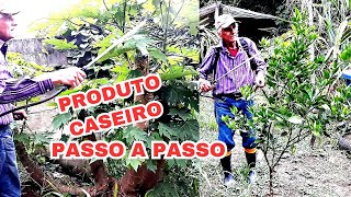 Como preparei a calda Bordalesa e fiz a pulverização nas laranja e nos pés de mamão passo a passo [upl. by Annayad10]