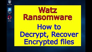 Watz virus ransomware How to decrypt Watz files Watz File Recovery Guide [upl. by Eynobe]