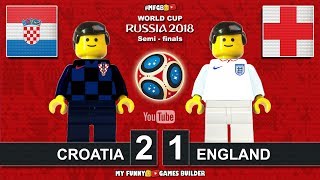 World Cup 2018 Semifinals • Croatia vs England 21 • 11072018 All Goals Highlights Lego Football [upl. by Drazze23]