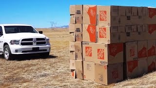 Speeding into a GIANT Box Fort with a Truck [upl. by Filmore]