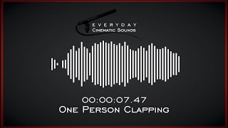 One Person Clapping  HQ Sound Effect [upl. by Legir211]