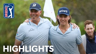 Matt and Cameron Kuchar shoot 15under 57  Round 1  PNC Championship [upl. by Nohtan]