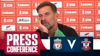 Klopp reveals which players will be fit  Liverpool v Southampton  FA Cup  LFC Press Conference [upl. by Luz250]