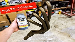 Cerakote Exhaust Headers No Bake Ceramic  Ceramic Coating Corvette Headers [upl. by Aikemaj]