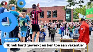 Eindelijk vakantie Kinderen in regio Zuid vieren laatste schooldag [upl. by Ahcsrop]