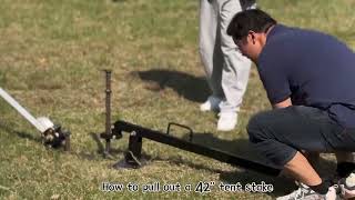 how to pull out tent stake from the ground [upl. by Eiahpets]