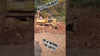 AllisChalmers HD6 pushing gravel nothing like old iron farmingbulldozerfarm [upl. by Annaear]