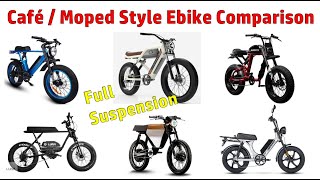 Full Suspension Cafe Racer Style Ebike Comparison  Super 73 Aerial Rider Sondors Madmods [upl. by Felizio]