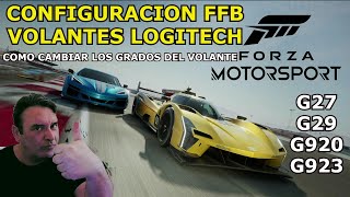 ❌ forza motorsport configuracion ffb cambiar grados volante logitech g27 g29 g920 g923 [upl. by Meesak]