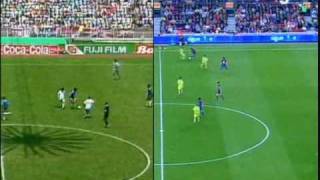 HQ MESSI VS MARADONA IDENTICAL GOAL [upl. by Edlihtam]