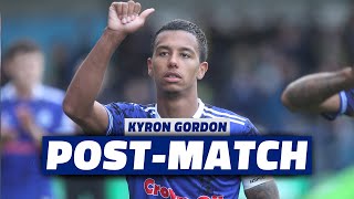 Kyron Gordon On Win amp Clean Sheet [upl. by Atiuqes]