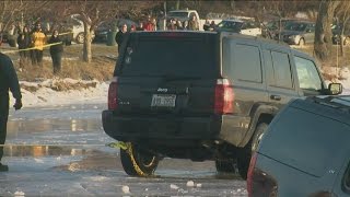 Ice Swallows Cars at Lake Genevas Winterfest [upl. by Baldridge]