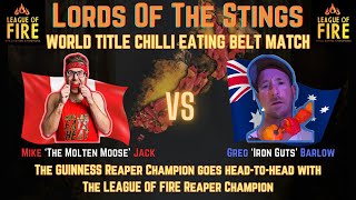 Chilli Eating Contest World Belt Match New Zealand 2023 League of Fire  Mike Jack Eats Heat [upl. by Devi990]