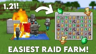 👆👆Minecraft EASY RAID FARM 121 Tutorial [upl. by Irita]