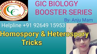 GIC BIOLOGY BOOSTER SERIES  PTERIDOPHYTES  TRICKS OF HOMOSPORY amp HETEROSPORY  BY ANJU MAM [upl. by Katherina]