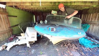 I Found A Boat Under My House  40 Year Old ABANDONED Boat Restoration [upl. by Duvall]