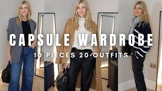 Capsule wardrobe  10 pieces 20 Outfits  Weekend away with Monos Luggage [upl. by Swain582]