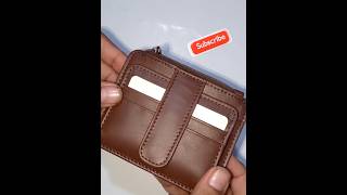 👉Smart Card holder with Zip Save 25cardsshort vrilvideoforyouleatherwalletvril [upl. by Noyk32]