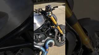 Ducati Monster 1200s SC Project Exhaust [upl. by Lesh]