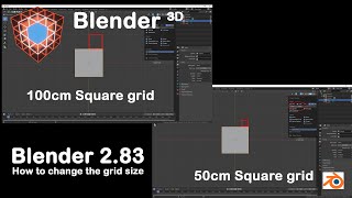 Blender 283 Easy  How to change the grid size [upl. by Eelarat]