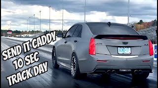 SEND IT Caddy 10 second Track Day  Cadillac ATSV Street Car [upl. by Eniamat750]