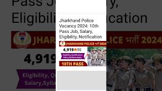 Jharkhand Police Constable Recruitment 2024  Jharkhand Police Constable Vacancy 2024  Constable [upl. by Sivahc]