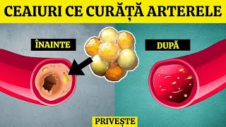 5 Ceaiuri Ce Curăță Arterele Normalizează Tensiunea Arterială și Previn Atacul de Cord [upl. by Notsgnal]