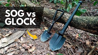 Comparing the SOG and Glock Entrenching Tool  Folding Shovel [upl. by Einnob]