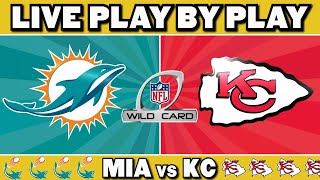 Dolphins vs Chiefs Wild Card Live Play by Play amp Reaction [upl. by Katey]