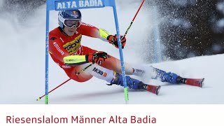 Ski Alpin Mens giant Slalom II Alta Badia 2run Highlights 2023 [upl. by Coulter]