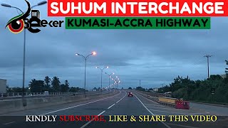 Suhum Interchange via Kumasi  Accra Highway in Eastern Region of Ghana [upl. by Gnap]