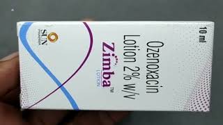 Zimba Lotion  Ozenoxacin Lotion 2WV Uses  Zimba Lotion uses Side effects benefits Review Hindi [upl. by Eniladam626]