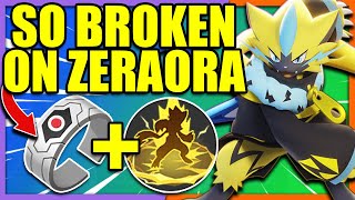 DISCHARGE ZERAORA with CURSE ITEM is INCREDIBLE  Pokemon Unite [upl. by Jasmin]