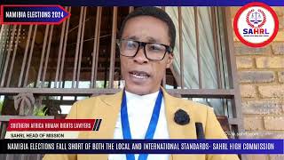 Namibia Elections fall short of local and international standards SAHRL High Commission [upl. by Nnaeiram]