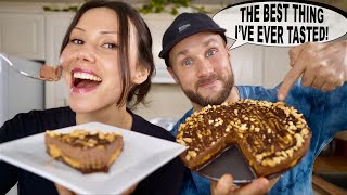 Amazing Double Chocolate Peanut Butter Pie  Vegan No Bake amp Gluten Free [upl. by Lanford]