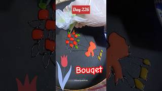 Rose Bouqet Pancake Art  Day 226  art pancakeart pancake asmr pancakebreakfast reels shorts [upl. by Darlleen]