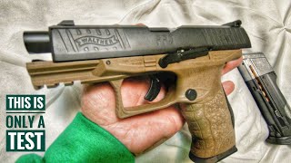 WALTHER PPQ M2 LE 43 Cal vs BRYNA HD XL 68 Caliber Projectile Launcher quotThis is only a Testquot [upl. by Crispin]