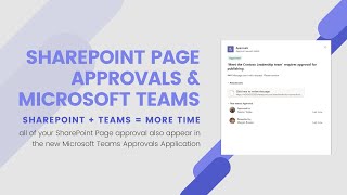 SharePoint Page Approvals in Microsoft Teams [upl. by Neelyar686]