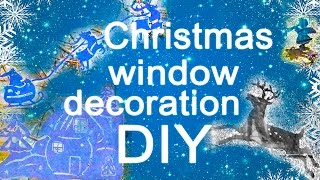 DIY CHRISTMAS WINDOW DECORATION toothpaste [upl. by Ansell]