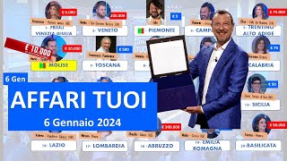 Affari tuoi sabato 6 gennaio 2024 Tutti i concorrenti e i premi [upl. by Frasier]