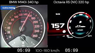 Octavia RS NX 320 hp vs BMW M140i 340 hp [upl. by Noach]