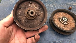 Gravely 50” Mower Deck Repair Idler Pulley Replacement [upl. by Kohsa]