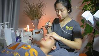 The BEST ASMR Facial Massage For Deep Sleep 💤 Hydro Face Massage  Hightech skincare  Naps Spa [upl. by Ydnamron]