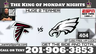 Free football picks Monday night 2 teamer side and total plus Atlanta at Philly plus Baseball picks [upl. by Anaidiriv713]