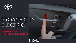 Toyota Proace City Electric  Ecall [upl. by Leirej]