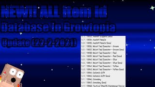 NEW ALL ITEM ID IN GROWTOPIA id Database [upl. by Asiat]