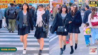 4k hdr Japan travel 2024  Walk in Shibuya 渋谷 Tokyo Japan  Relaxing Natural City ambience [upl. by Plusch]