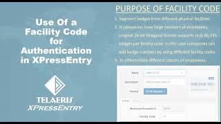 Use Of a Facility Code for Authentication in XPressEntry [upl. by Frasch]