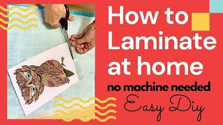 Secret Hack Laminate Paper WITHOUT a Machine  EASY DIY [upl. by Nett]